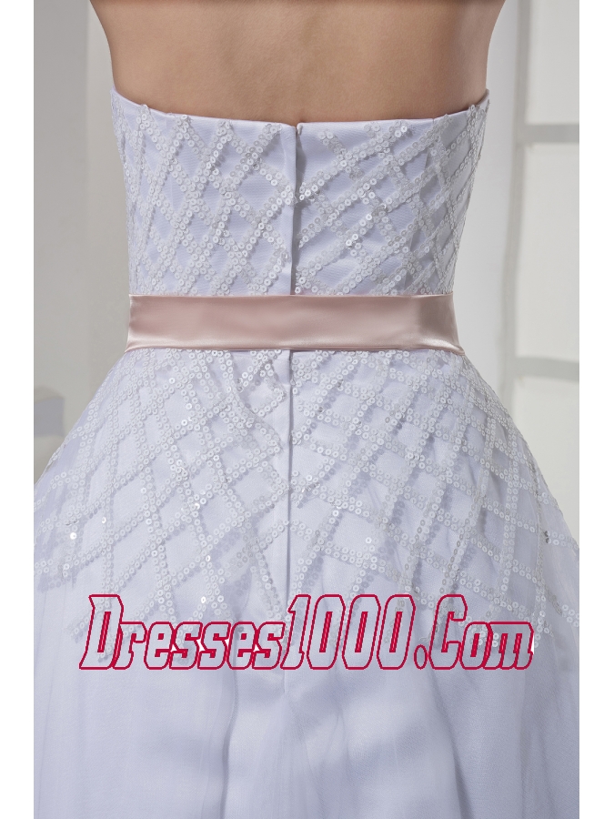 Brand New Strapless Sash A-line / Princess Wedding Dress