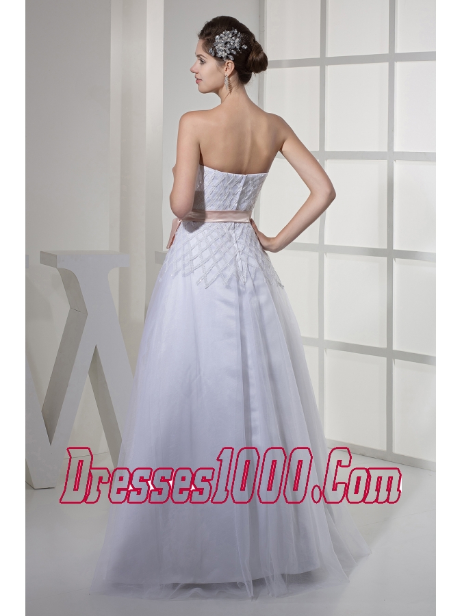 Brand New Strapless Sash A-line / Princess Wedding Dress