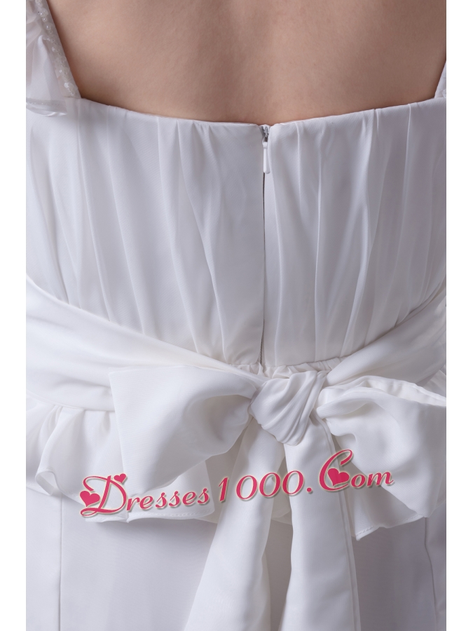 Mermaid Scoop Chiffon Ruching Wedding Dress