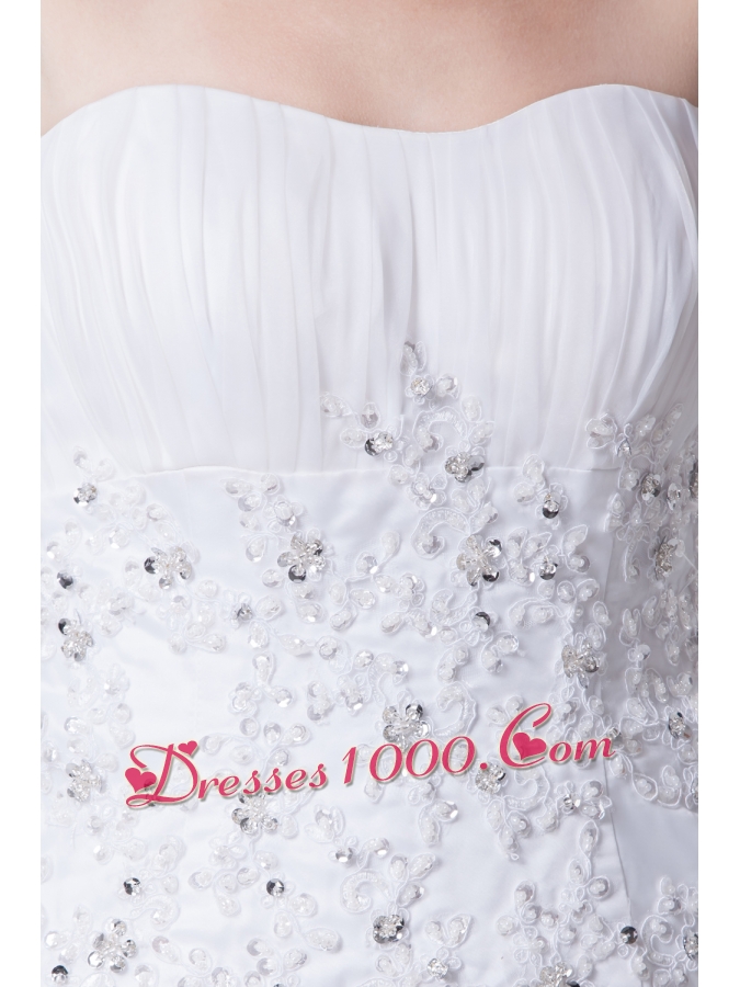 Mini-length Lace Strapless Column Wedding Dress