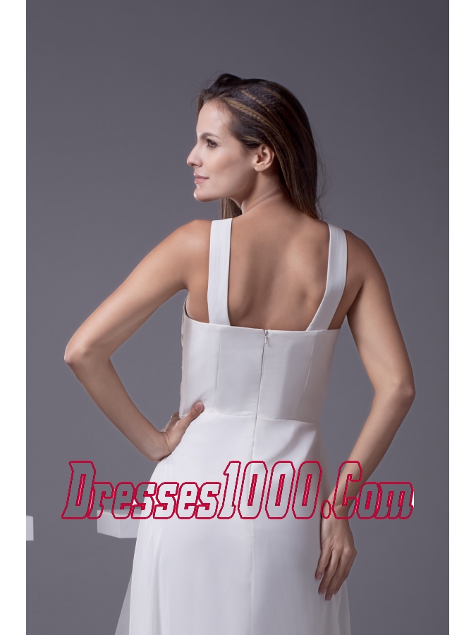 Perfect 2013 V-neck Column Long Beading Wedding Dress