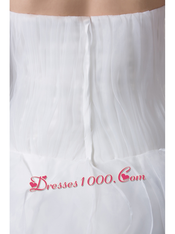 Princess Cap Sleeves Sequins Hand Made Flowers Wedding Dress