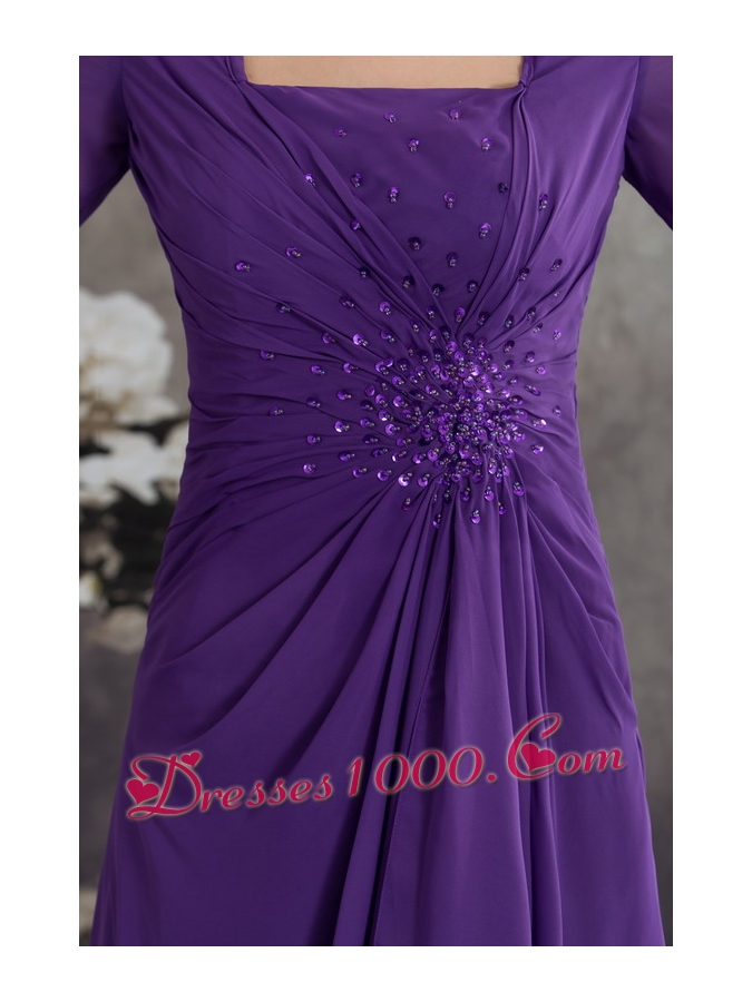 Simple Empire Square 2013 Mother of the Bride Dress with Beading