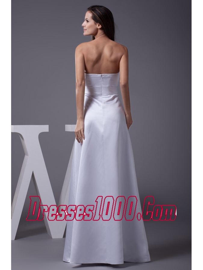Strapless A-line Floor-length Wedding Dress