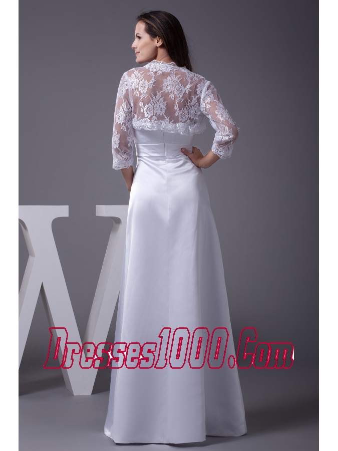 Strapless A-line Floor-length Wedding Dress