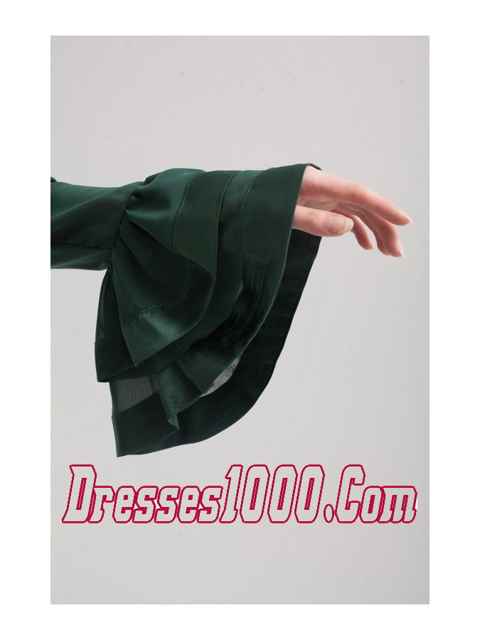 Straps Beading Long Dark Green Jacket Mother Of The Bride Dress