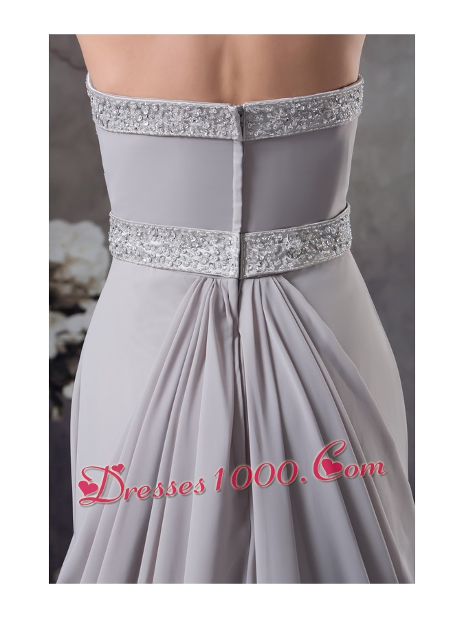 Sweetheart Beading Empire Brush Train Mother Of The Bride Dress