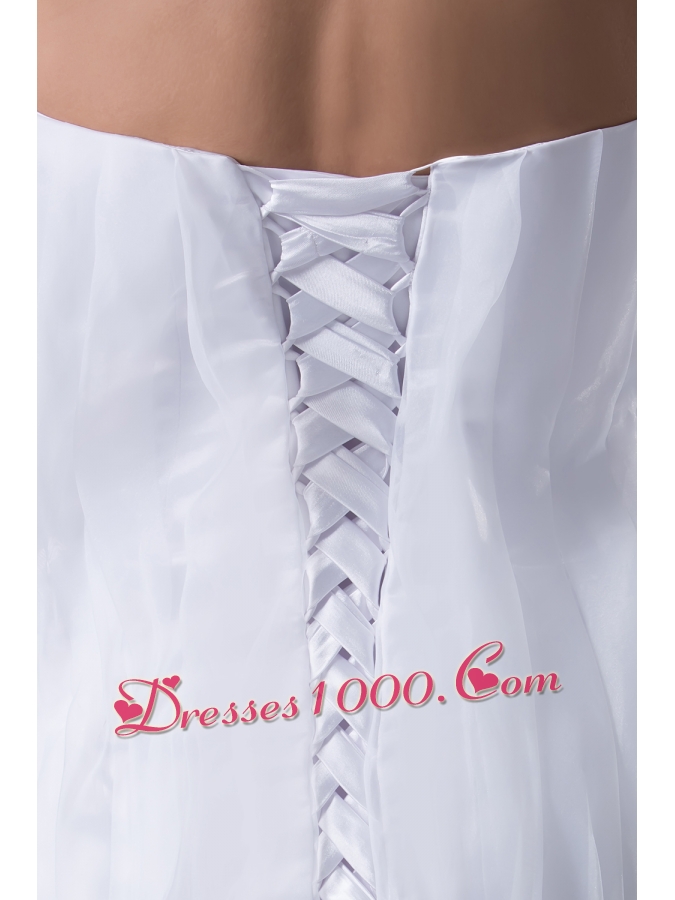 Sweetheart Mermaid Long Pick Ups Wedding Dress