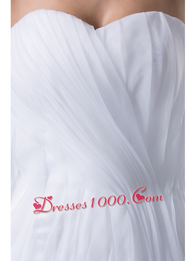 Sweetheart Mermaid Long Pick Ups Wedding Dress