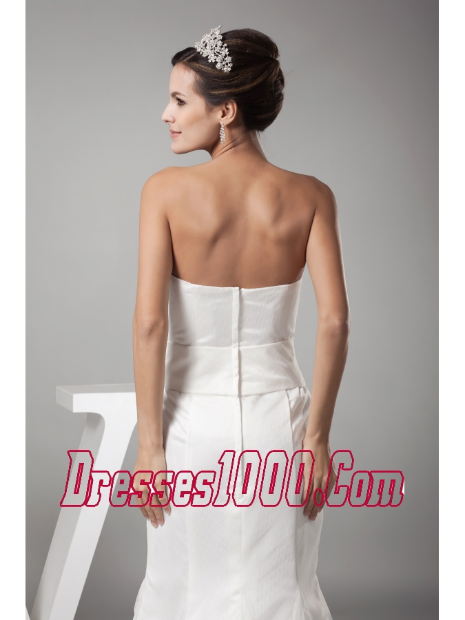 2013 Stylish Mermaid Strapless Brush Wedding Dress