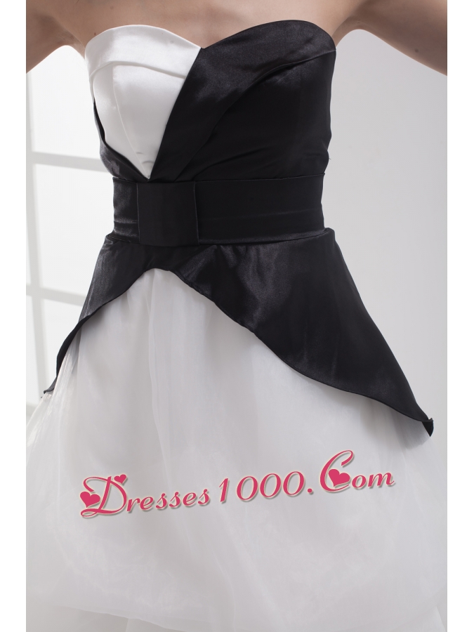 A-line Sweetheart High-low Pick-ups Wedding Dress