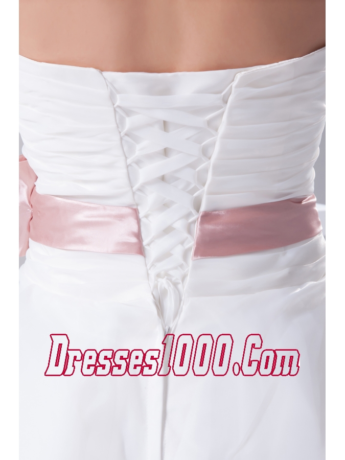 Appliques and Sash A-Line Court Train Sweetheart 2013 Wedding Dress