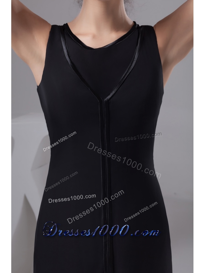 Simple Black Scoop Prom Cocktail Dresses of Mini-length