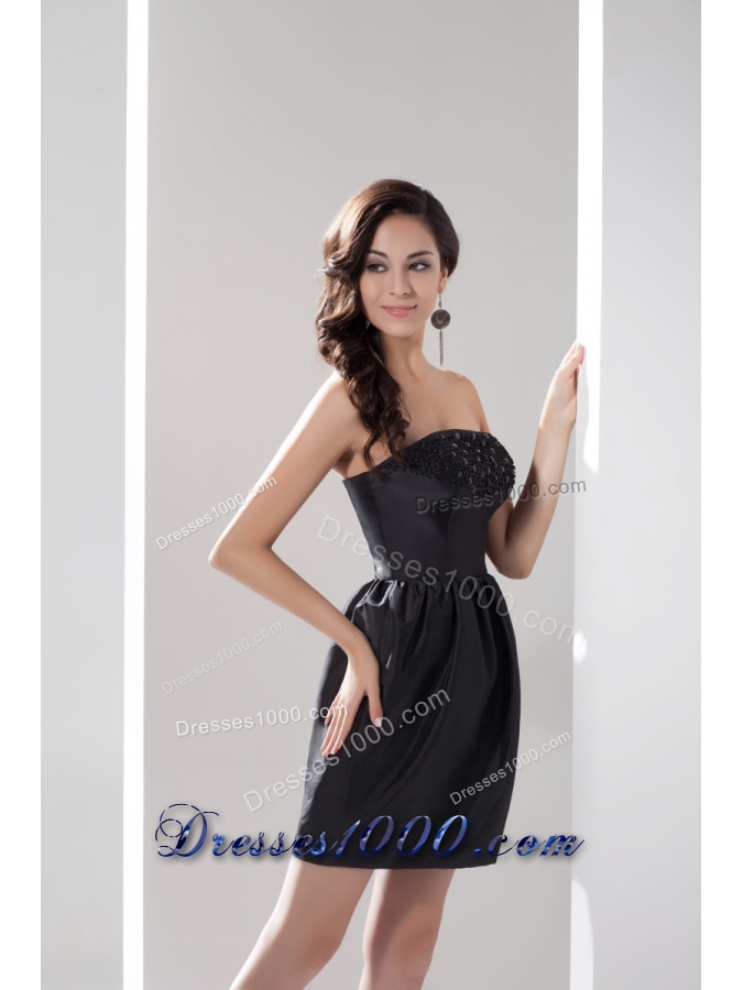 Jewelries Decorated Bodice Strapless Mini-length Prom Gowns