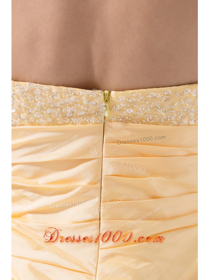 Sweetheart Ruching and Handle Flowers Layers Sheath Prom Dress