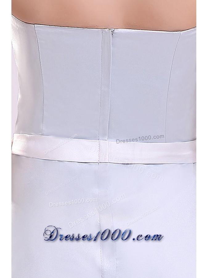 Light Blue Sweetheart A-line Knee-length Prom Maxi Dress with Sash