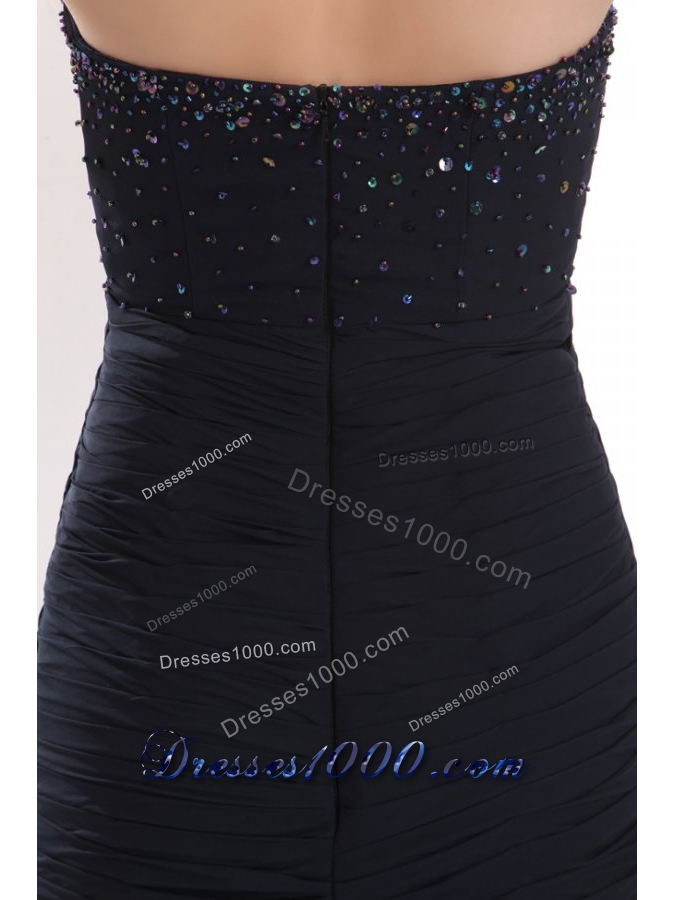 Mermaid Sweetheart Black Chiffon Beaded Dresses For Prom Court