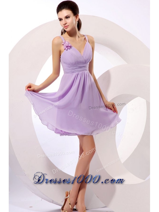 Lilac Straps Mini-length 2013 Dresses For Prom Princess in Chiffon