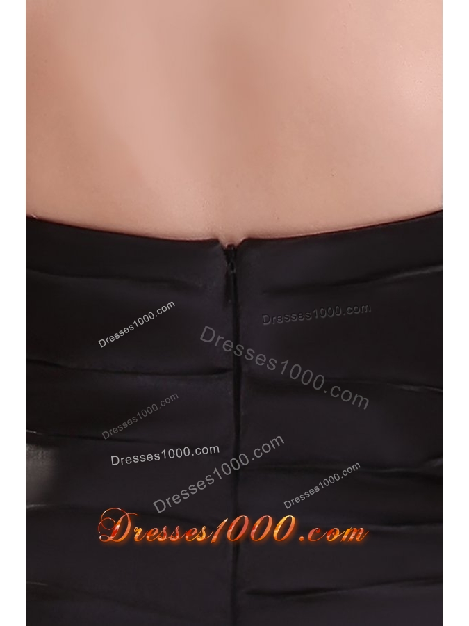 Simple V-neck Black Knee Length Prom Homecoming Gowns