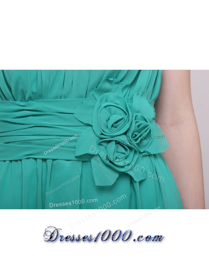 Green Chiffon Empire Beading Prom Evening Dress On Sale