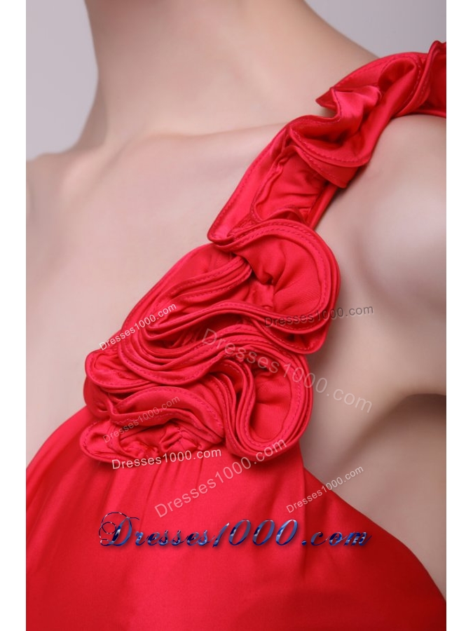 Ruffles and Paillettes Single Shoulder Brush Train Prom Dresses