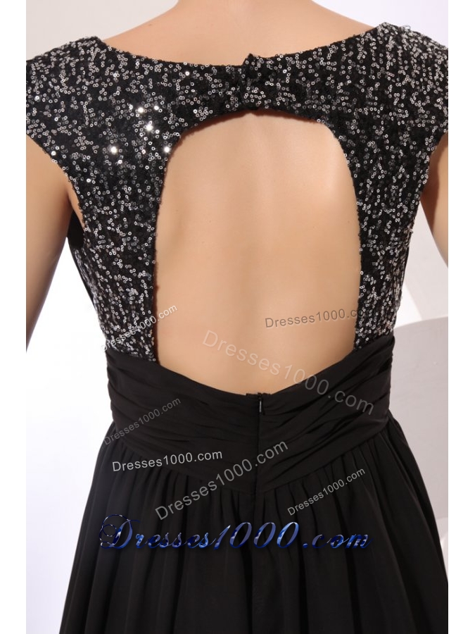 Black Sweetheart Prom Dress with Beading Straps and Ruches