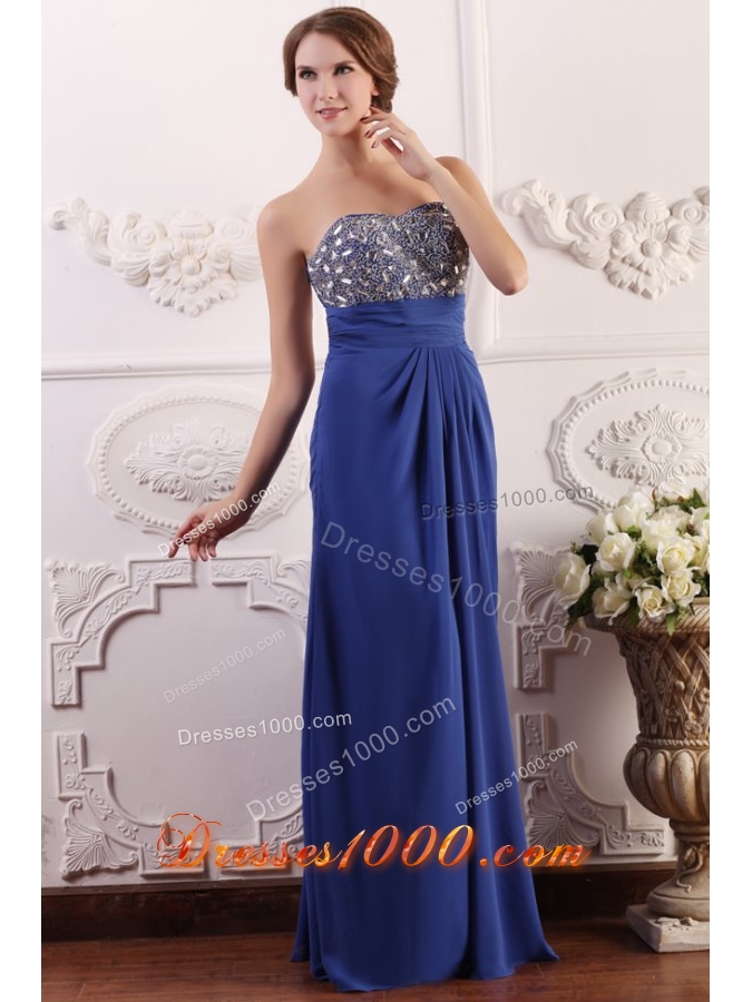 Strapless Empire Floor Length Beading Bodice Prom Dress