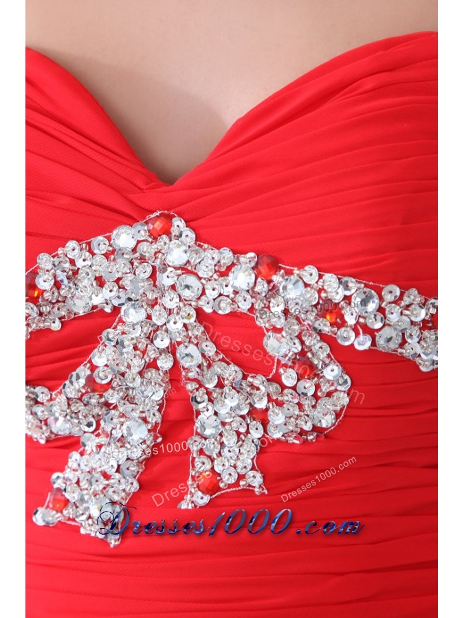 Short Sweetheart Prom Mini Dress with Ruching Bodice and Ruffles