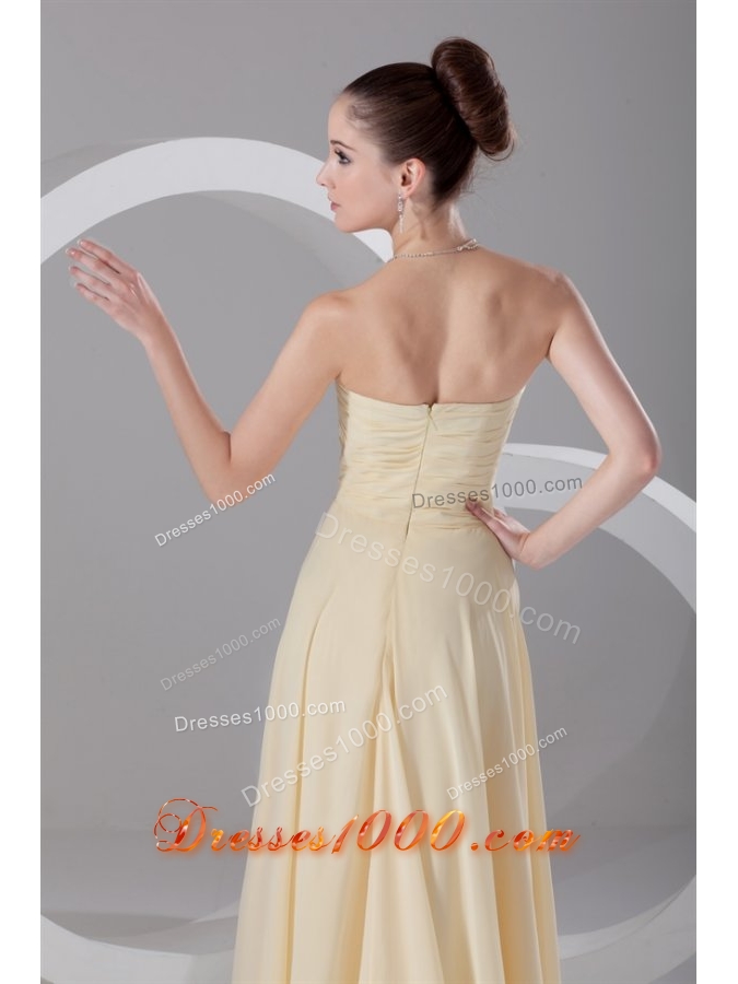 Elegant Empire Chiffon Prom Dress with Sweetheartand Ruching