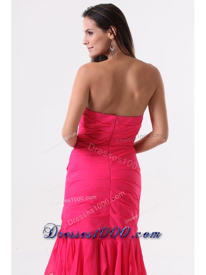 Discount Sweetheart High-low Prom Dress with Beading and Ruffles