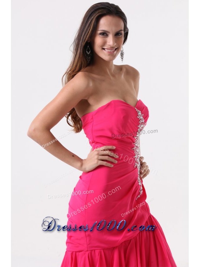 Discount Sweetheart High-low Prom Dress with Beading and Ruffles