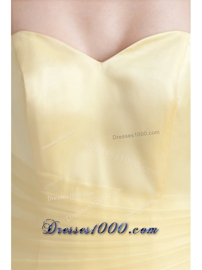 Dreamy Light Yellow Sweetheart Floor-length Quinceanera Prom Dresses