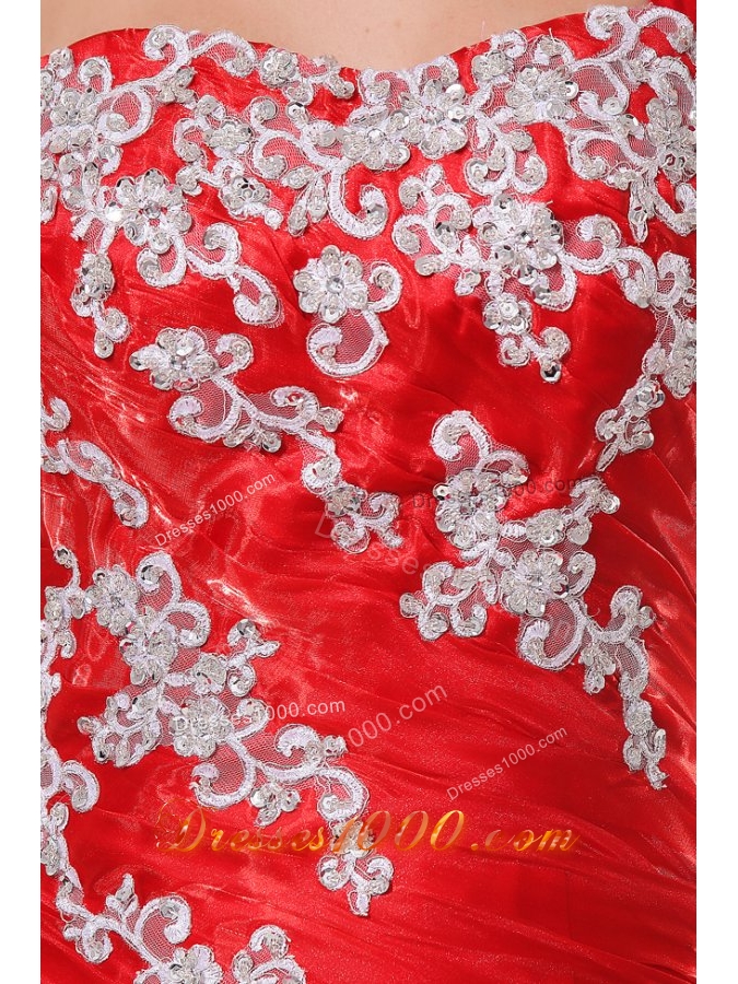 Single Shoulder Pick Ups and Appliques Organza Dress for Quince