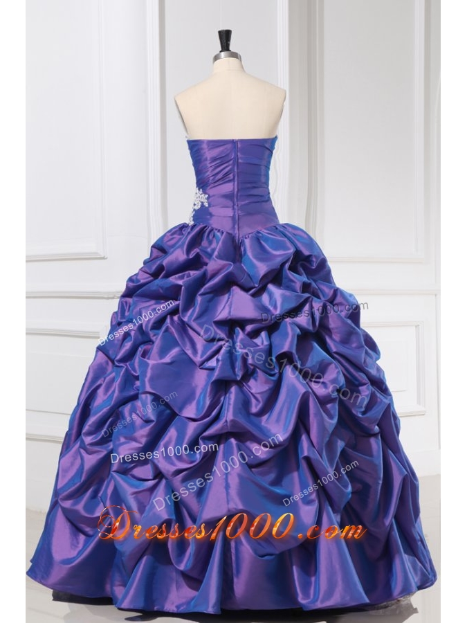 Pick Ups Ball Gown Quinceanera Party Dresses with Lace Hemline