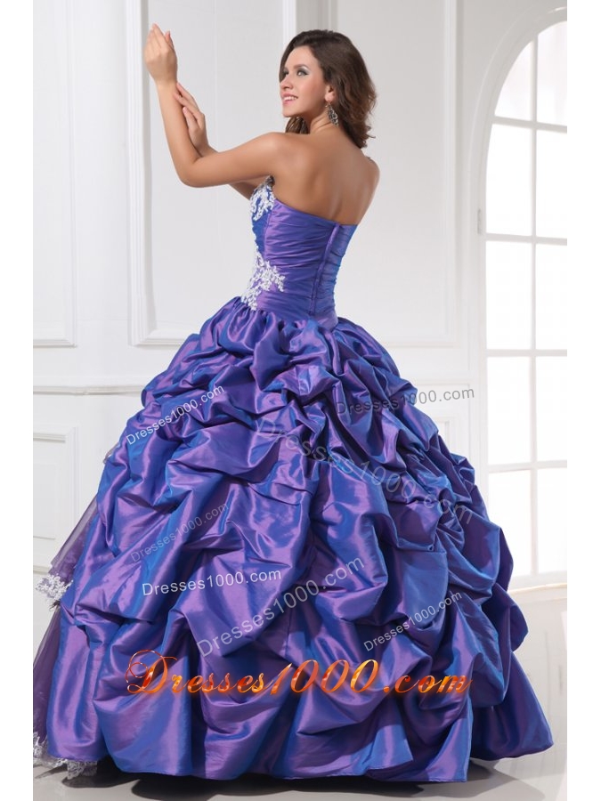 Pick Ups Ball Gown Quinceanera Party Dresses with Lace Hemline