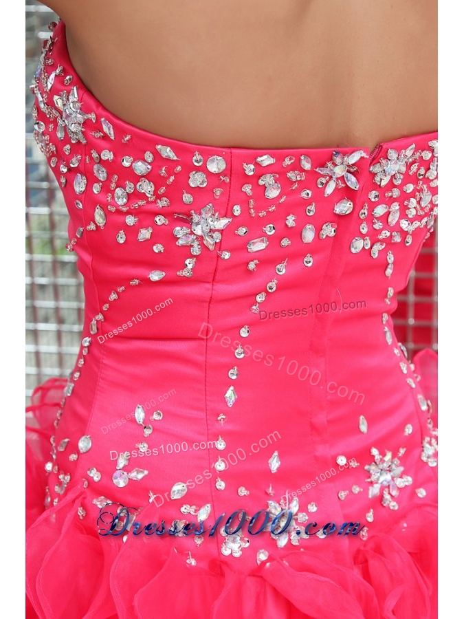 Fancy Diamonds and Ruffles Puffy Organza Sweet Sixteen Dresses