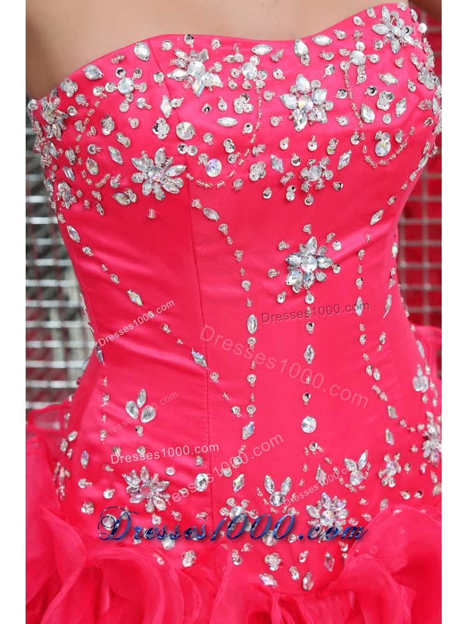 Fancy Diamonds and Ruffles Puffy Organza Sweet Sixteen Dresses