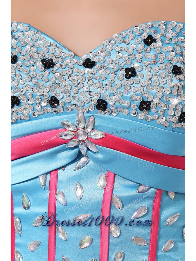 Colorful Ruffles and Sequins Organza Quinceanera Party Dresses