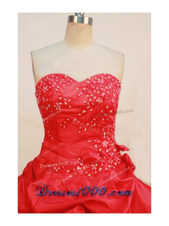 Popular Ball Gown Sweetheart Floor-length Quinceanera Dresses Appliques
