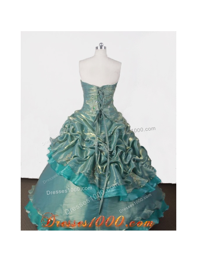 Exclusive Ball Gown StraplessFloor-length Quinceanera Dresses Appliques