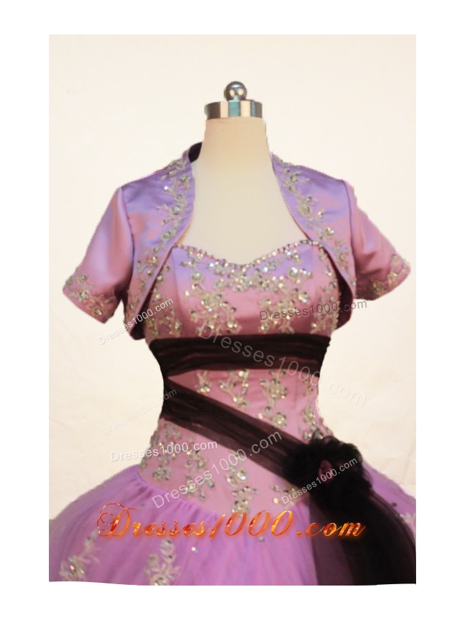 Affordable Ball gown Strapless Floor-length Lavender Quinceanera Dress