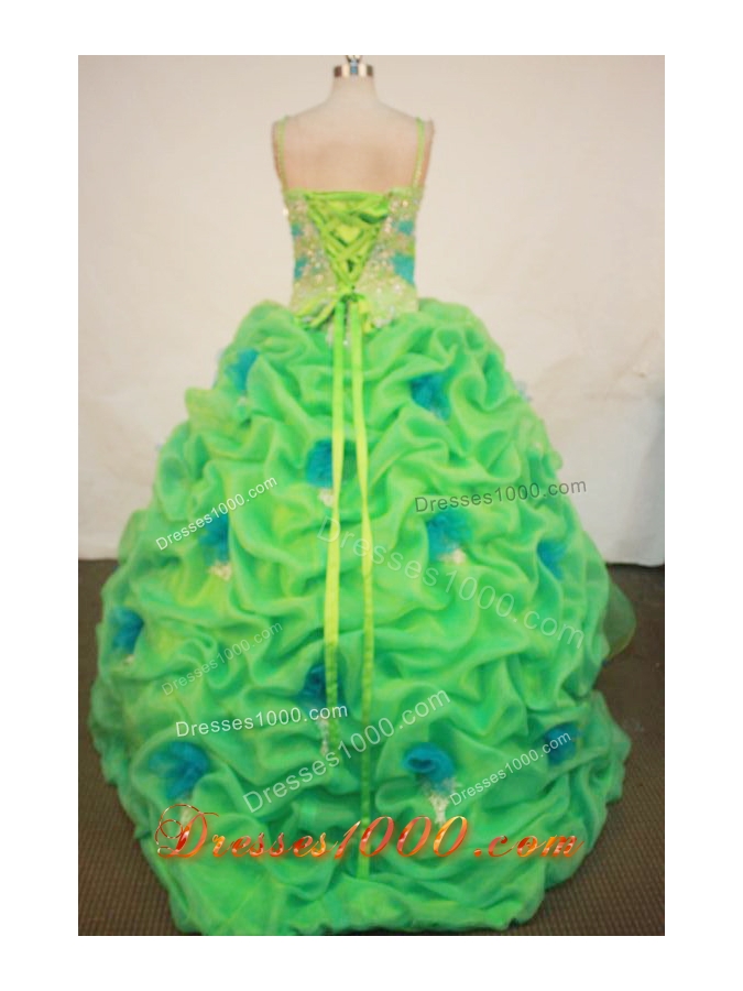 Cute Ball Gown Strap Floor-length Quinceanera Dresses Appliques with Beading