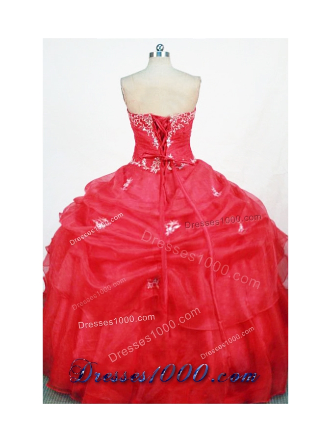 Cute Ball Gown Strapless Floor-length Quinceanera Dresses Appliques