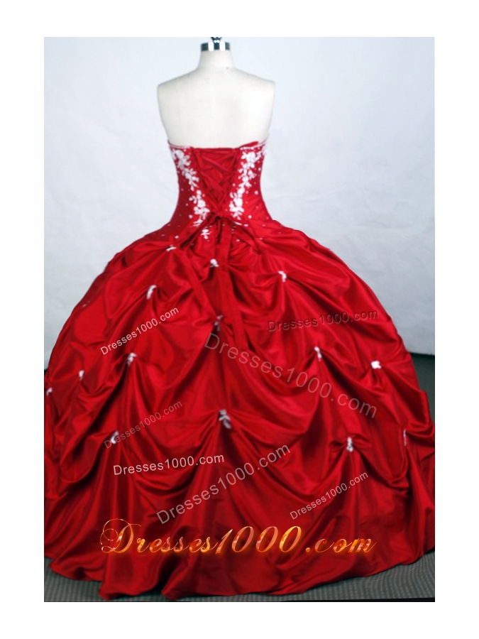 Elegant Ball Gown Strapless Floor-length Taffeta Quinceanera Dresses