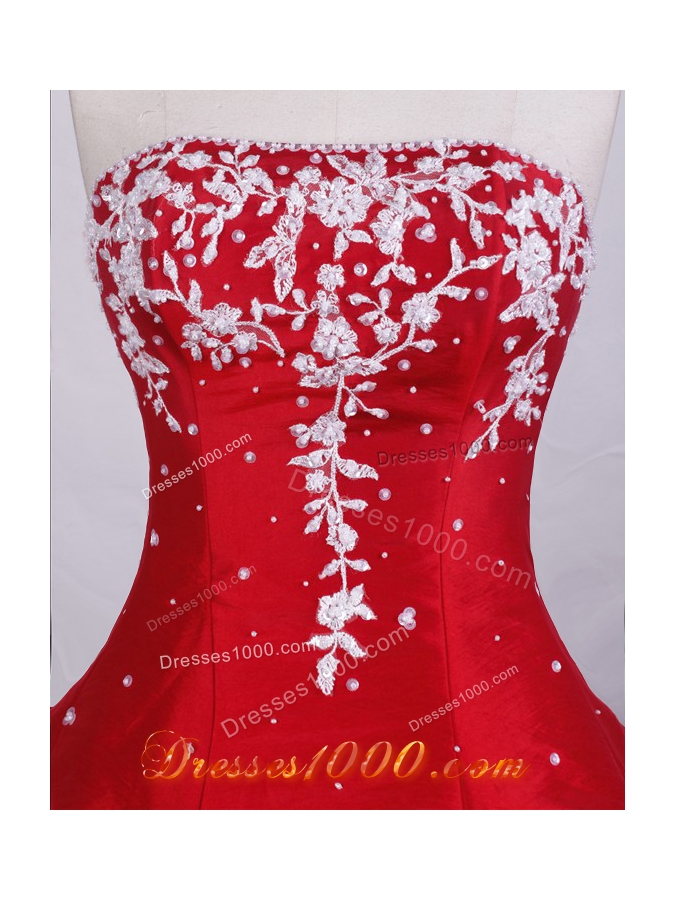 Elegant Ball Gown Strapless Floor-length Taffeta Quinceanera Dresses