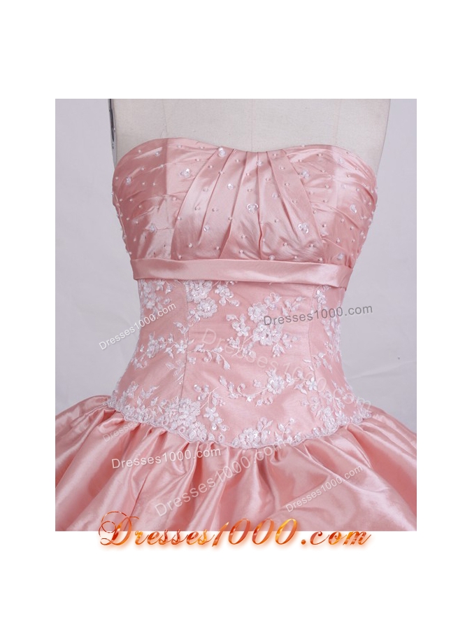 Exquisite Ball Gown Strapless Floor-length Taffeta Quinceanera Dresses