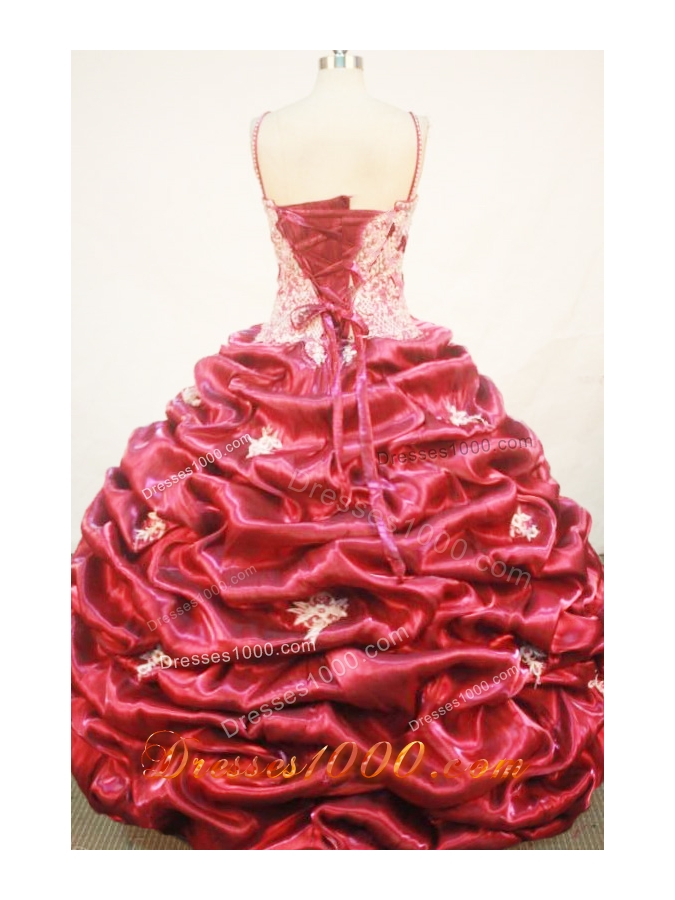 Gorgeous Ball Gown Strap Floor-length Quinceanera Dresses Appliques with Beading