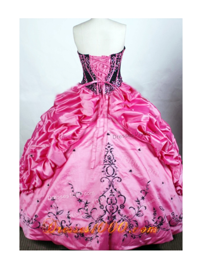Gorgeous Ball Gown Strapless Floor-length Rose Pink Quinceanera Dresses