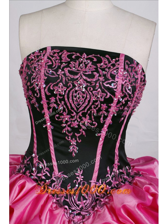 Gorgeous Ball Gown Strapless Floor-length Rose Pink Quinceanera Dresses