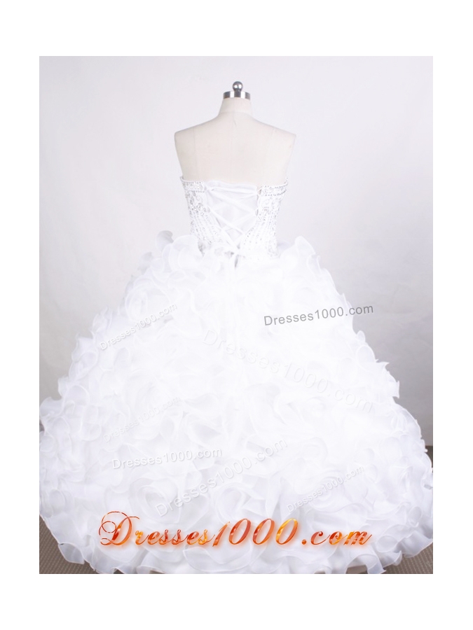 Luxurious Ball Gown Strapless Floor-length Organza Quinceanera Dresses